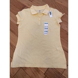 NWT Old Navy, boys pale yellow short sleeve polo shirt size large